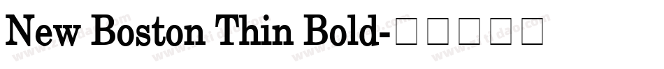 New Boston Thin Bold字体转换